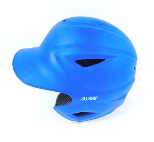 All-Star Blue Matte Finish Adult Batting Helmet Double Ear Flap Fits 6 7/8-7 1/8