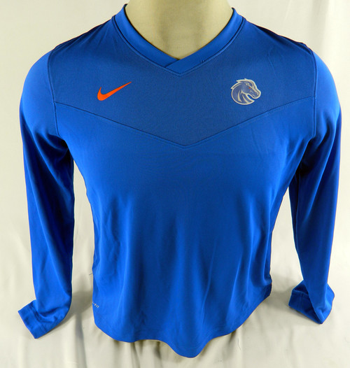 Boise State Broncos Team Issued Nike Blue Longsleeve Shirt Size L