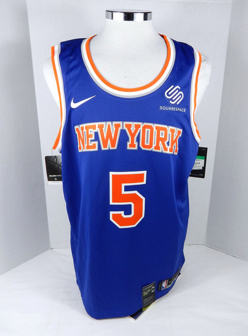 2018 Mens New York Knicks Dennis Smith Jr #5 Swingman Blue Jersey Nike 52
