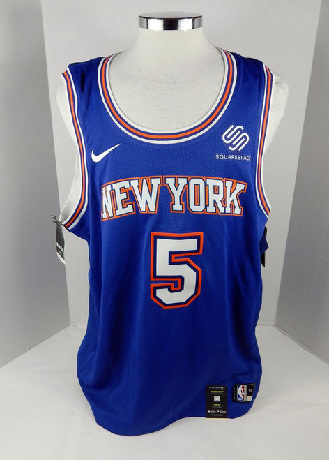 2019 Mens New York Knicks Dennis Smith Jr #5 Swingman Blue Jersey NIke 56
