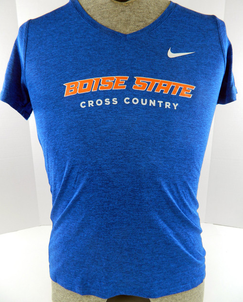 Boise State Broncos Team Issued Nike Blue Cross Country Shirt Size M