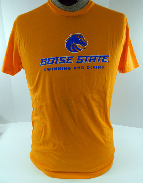 Boise State Broncos Team Issued Orange Swimming & Diving Shirt Size L