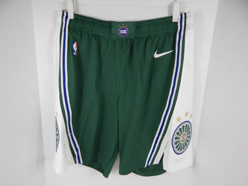2022-23 Detroit Pistons Game Issued Green Shorts City Saint Cecilia Nike 42R 83S