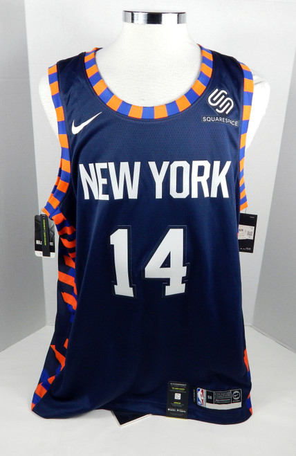 2019 Mens New York Knicks Allonzo Trier #14 Swingman Navy Jersey Nike 56
