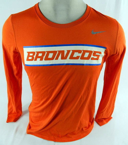Boise State Broncos Team Issued Nike Orange Longsleeve Shirt #2 Size M