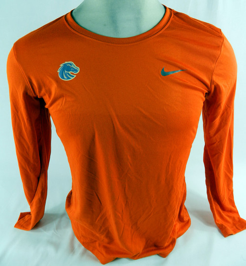 Boise State Broncos Team Issued Nike Orange Longsleeve Shirt #3 Size XS