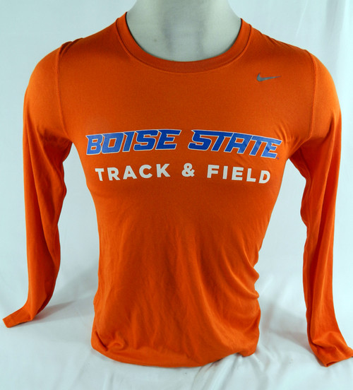 Boise State Broncos Team Issued Nike Orange Track and Field Shirt Size M