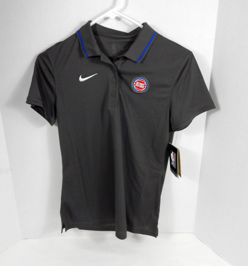 2022-23 Detroit Pistons Team Issued Grey Polo Shirt Womens Nike 1-254 XS 26S