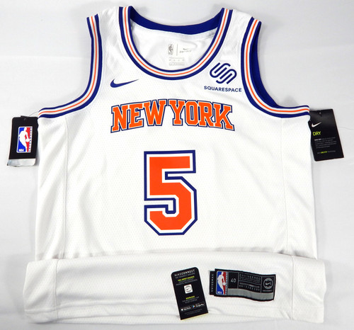 2018 Mens New York Knicks Dennis Smith Jr #5 Swingman White Jersey Nike 40