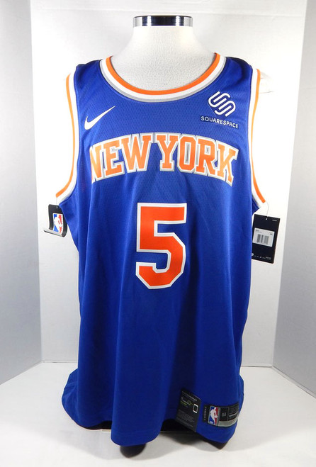 2018 Mens New York Knicks Dennis Smith Jr #5 Swingman Blue Jersey Nike 56