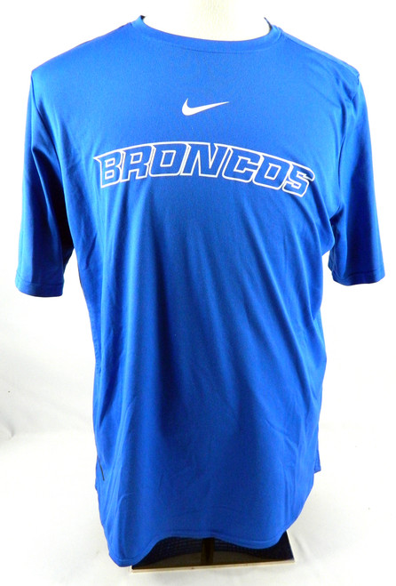 2019-20 Boise State Broncos Team Used Blue Nike T-Shirt Size XL