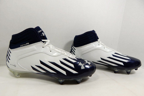 2012 Utah State Under Armour Nitro Diablo D Compfit White Football Cleats 12.5