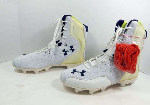2011 Utah State Aggies Under Armour Team Brawler MC White Football Cleats 13