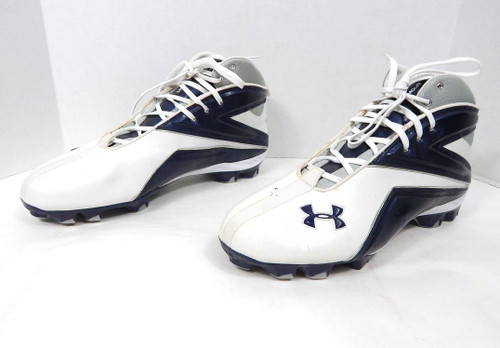 2010 Utah State Under Armour Highlight Hammer D White Football Cleats 16
