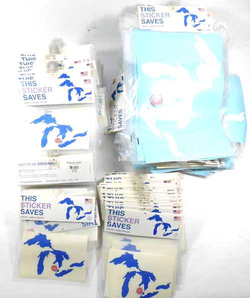 Lot of (100+) Detroit Pistons Great Lakes Proud Michigan Decals NIP