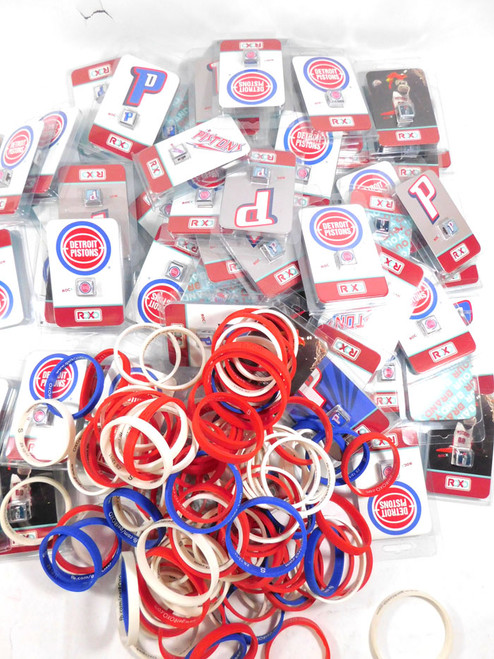 (167) Detroit Pistons ROCX & ROXO Wristbands Charm Like Collectible Bracelets