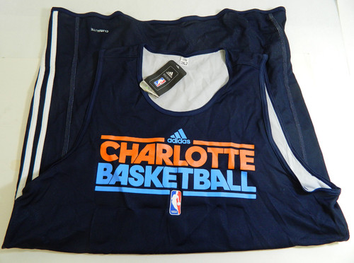 2000s Charlotte Bobcats Adidas Team Issued Reversible Navy Practice Jersey Size 3XL2