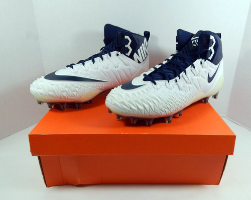 2017 Utah State Aggies Nike Force Savage Pro TD Promo White Football Cleats 14
