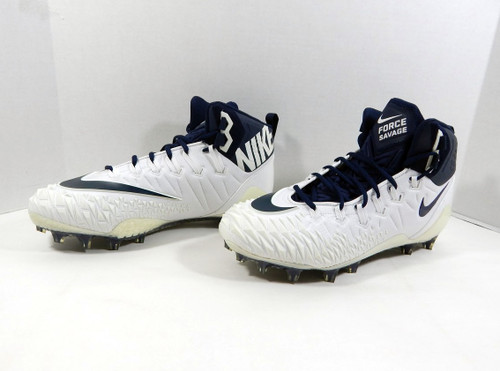 2017 Utah State Aggies Nike Force Savage Pro TD PRF White Football Cleats 12.5
