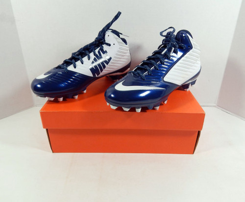2014 Utah State Aggies Nike Vapor Speed 3/4 TD White/Navy Football Cleats 9.5
