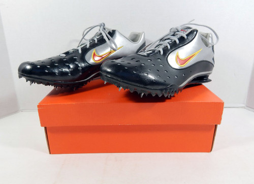 2007 Utah State Aggies Nike Monsterfly Silver/Black Track Spikes Size 8.5
