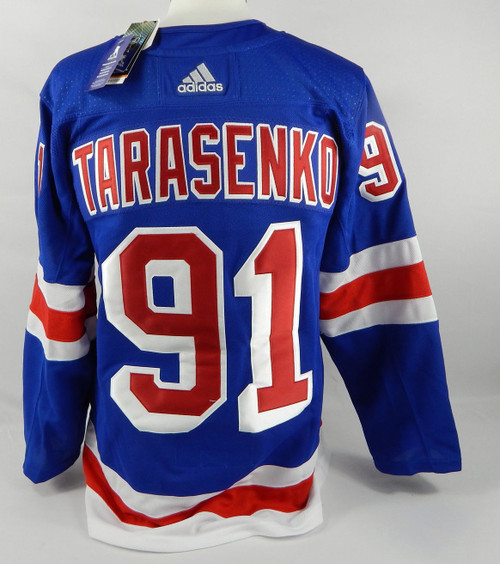 Mens New York Rangers Vladimir Tarasenko #91 Authentic Adidas Blue Jersey S 46 5