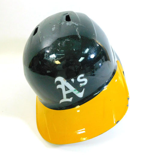 2022 Elvis Andrus Oakland A's Game Used Rawlings Right Batting Helmet COA