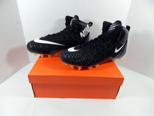 Utah State Aggies Nike Black Force Savage Pro TD Midtop Football Cleats 16