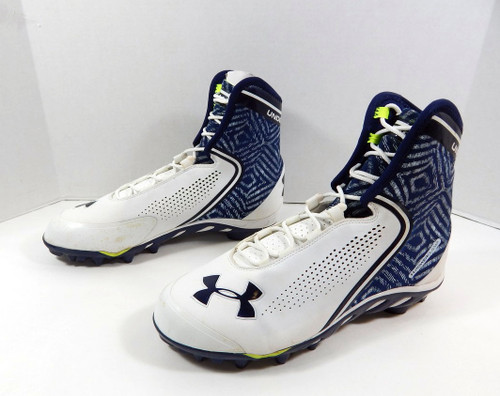 Auburn Tigers UA Team Spine Brawler MC Team Issued White Football Cleats 13