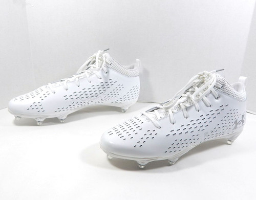 Texas Tech Red Raiders UA Spot Light Lowtop Team Issued White Football Cleats 15