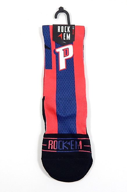Detroit Pistons Alternate Jersey Rock Em Apparel Socks Size S / M 6-8.5 New