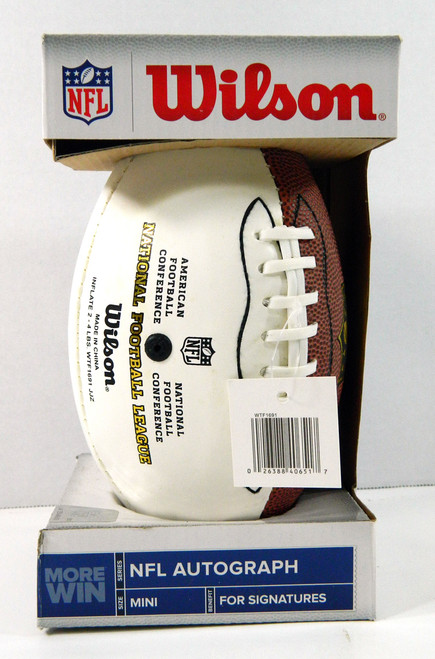 New Wilson Miniature NFL Autograph White Panel Football