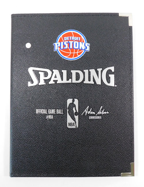 Spalding Detroit Pistons Black NBA Notebook Notepad Basketball Portfolio