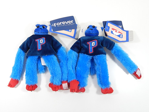 Lot of (2) Detroit Pistons Monkey Plush Stuffed Animals Forever Collectibles New