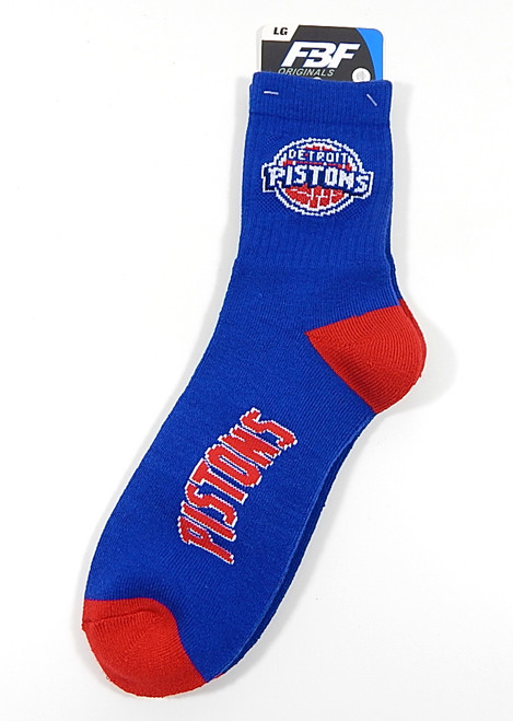 Detroit Pistons HWC Deuce FBF Originals Socks Blue Size Large New