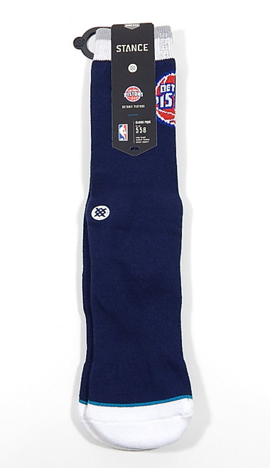 Detroit Pistons Navy Blue Arena Stance No. 558 Pique Socks Size Medium New