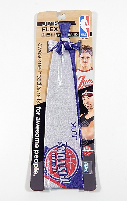 Detroit Pistons Sparkle Logo Flex Tie Headband Junk Brands New
