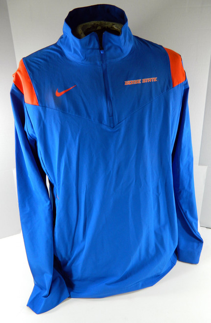 Boise State Broncos Team Issued Nike Quarter Zip Royal Blue Pullover New Size M