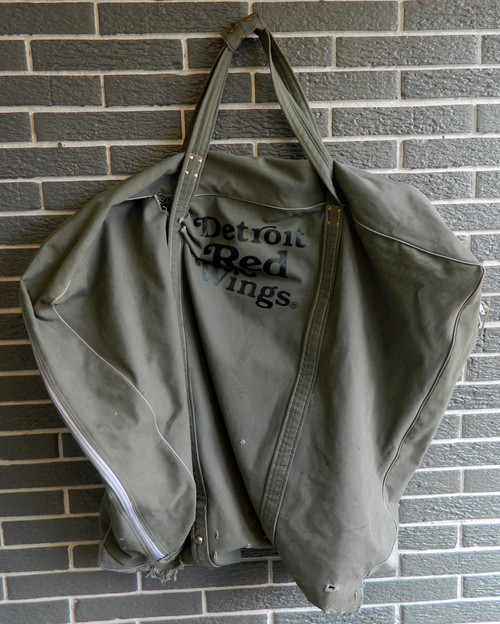 Detroit Red Wings Game Used Gray Equipment Bag
