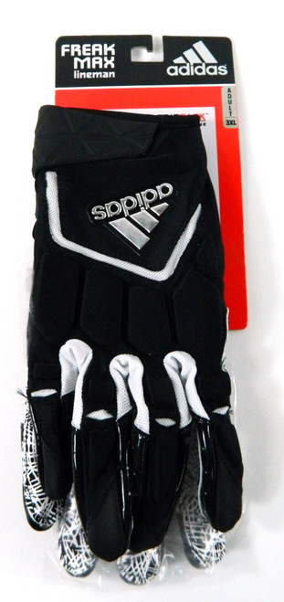 Adidas Freak Max Lineman Football Gloves Black Grip Tack 3XL