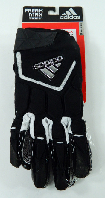 Adidas Freak Max Lineman Football Gloves Black Grip Tack XXL