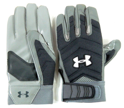 New Under Armor UA Combat Full Finger Gray/Gray Receiver Gloves Size XXL