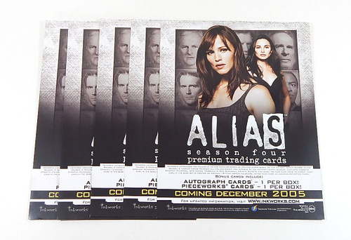 Lot of (5) 2005 Inkworks Alias Season Four Trading Card Promo Sell Sheets
