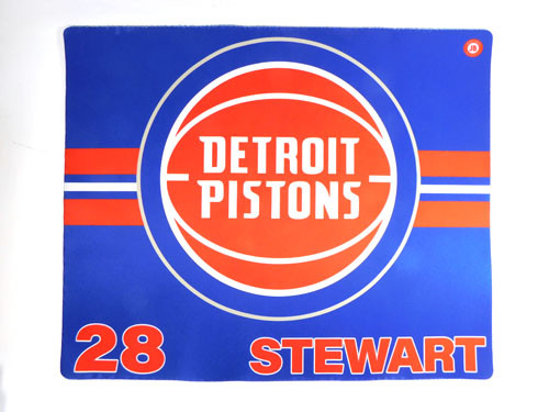 2023-24 Isaiah Stewart #28 Detroit Pistons Team Issued Floor Mat