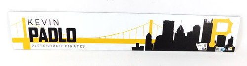 Kevin Padlo 2022 Pirates Team Issued 18" x 3" Locker Room Nameplate COA