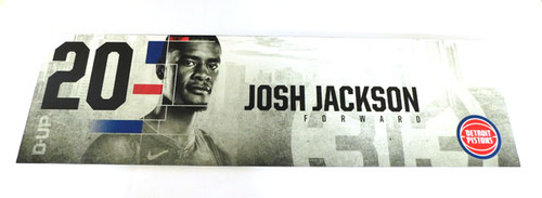 Josh Jackson #20 2021-2022 Pistons NBA 52" x 14 3/4" x 1/8" Locker Room Nameplate