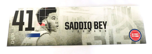 Saddiq Bey #41 2021-2023 Pistons NBA 52" x 14 3/4" Locker Room Nameplate