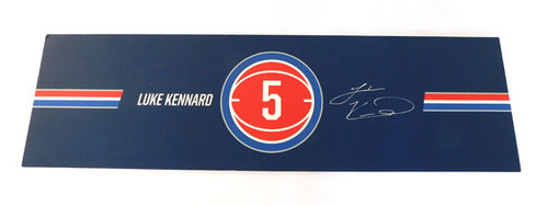 Luke Kennard #5 2018-2020 Pistons Faux Signed 52" x 15" Locker Room Nameplate