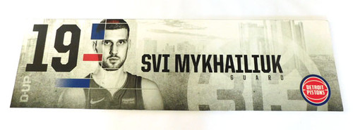 Svi Mykhailiuk #19 2019-2021 Pistons NBA 52" x 14 3/4" Locker Room Nameplate