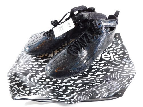 adidas adizero 5-Star 4.0 Mid Football Cleats Size 12.5 Black #C77962 + shoe bag